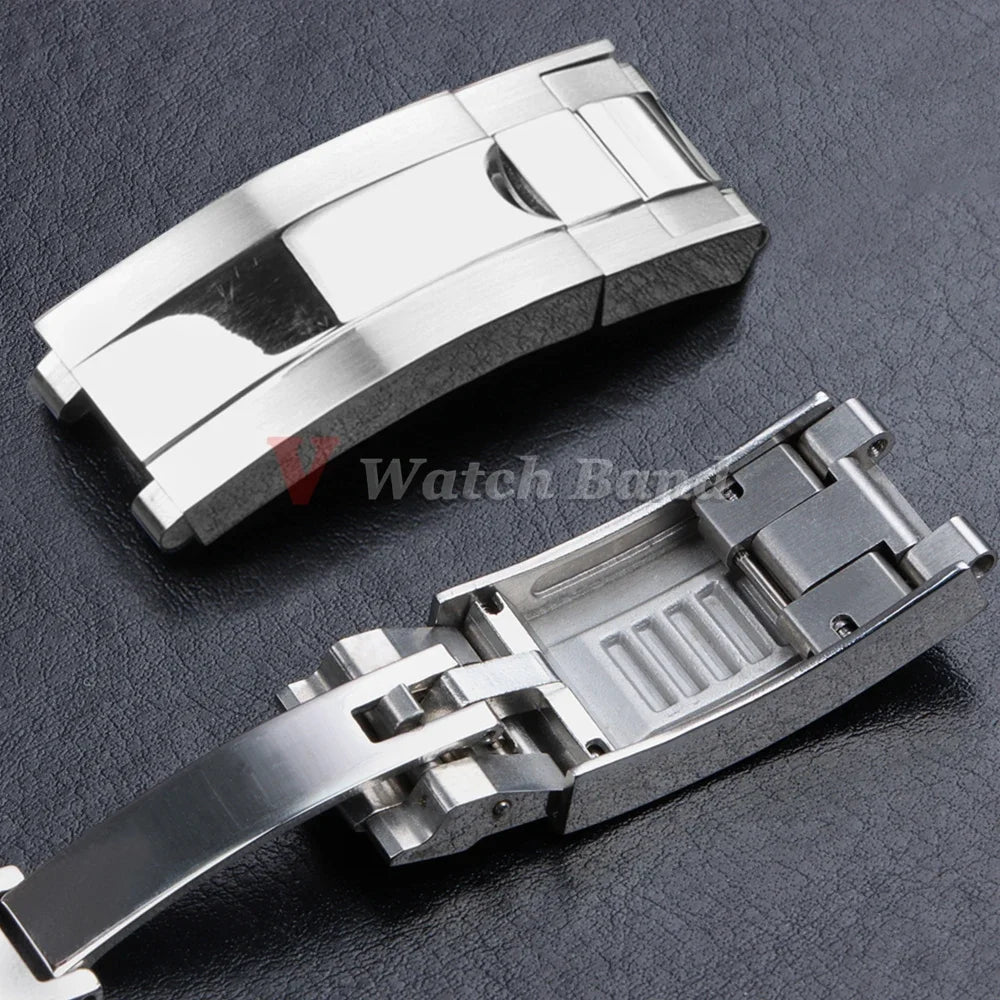 Watch Band Clasp 9x9mm for Rolex Stainless Steel Fine-tuning Pull Button Watch Buckle for DAYTONA SUBMARINER GMT Yacht-Master