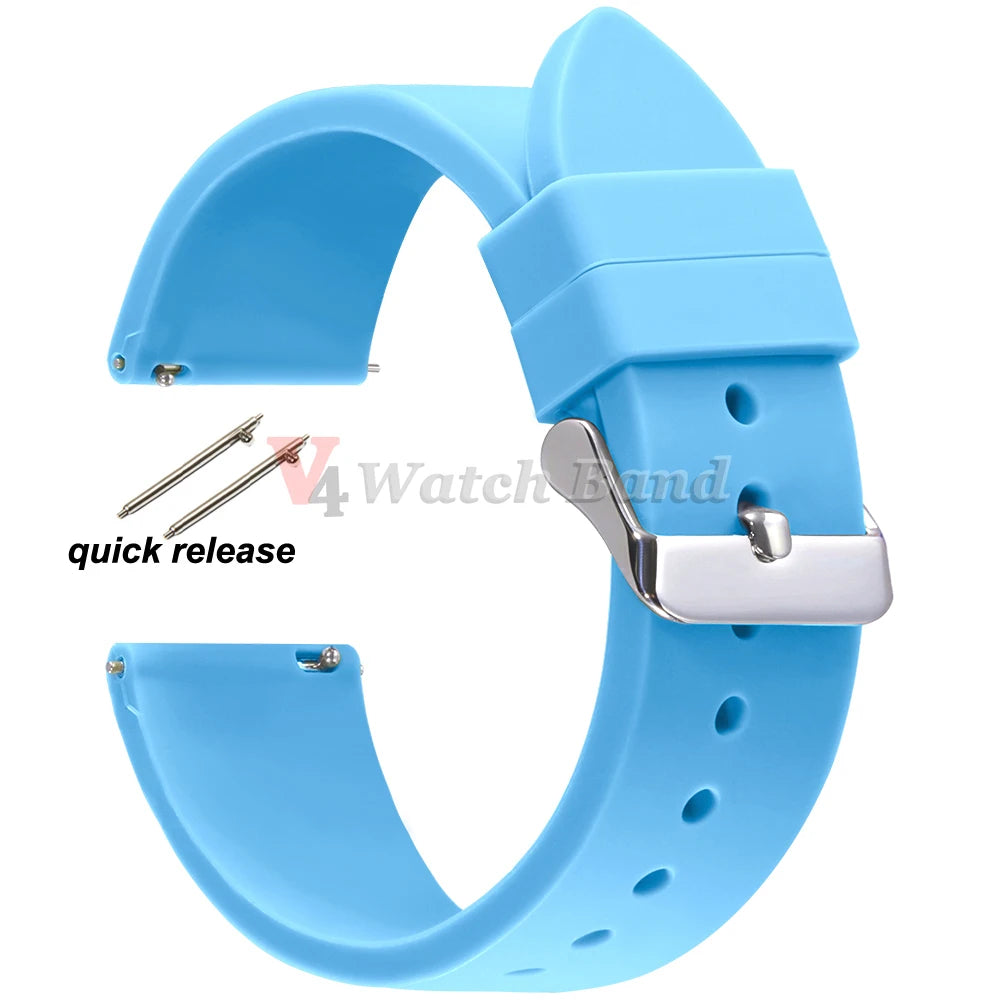 16mm 18mm 20mm 22mm Quick Release Silicone Strap for Samsung Galaxy Watch 3 4 5  for Huawei GT2/GT3 Smart Watch Bracelet