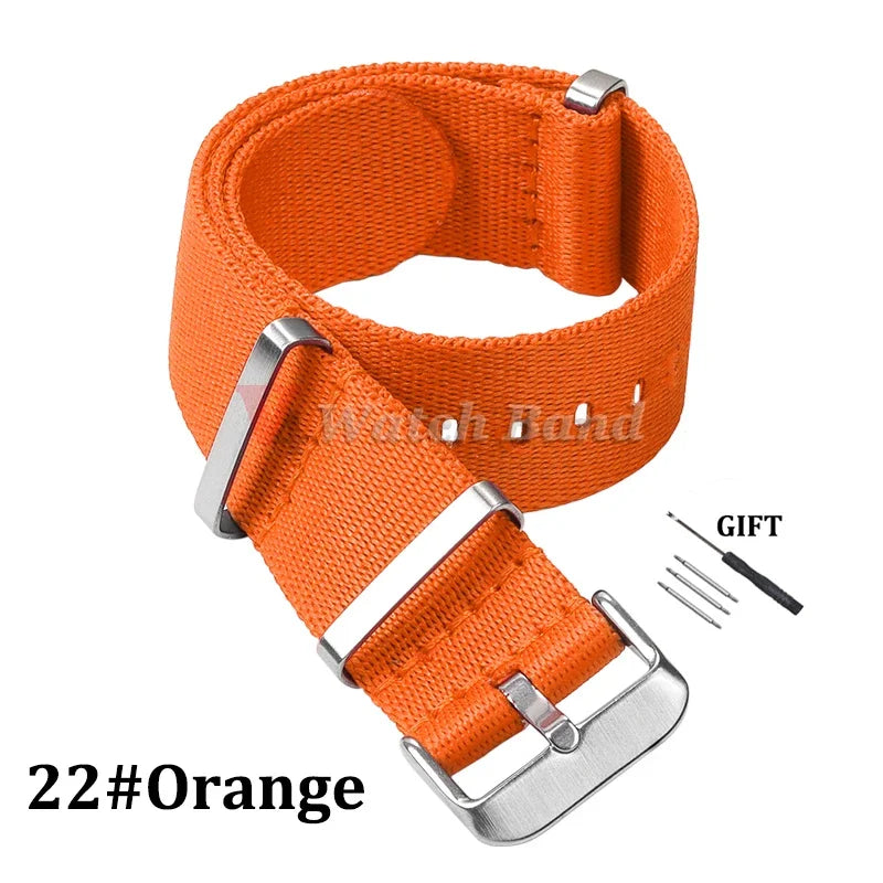 Nylon Strap for Omega Seamaster 007 20mm 22mm Soft Nylon Bracelet for Seiko Wristband Military Watchband for Samsung Watch 3/4/5
