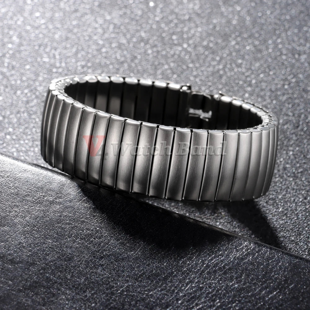 Elastic Metal Watch Band for Swatch 20mm 17mm Watch Strap Stretch Expansion Stainless Wrist Strap Men Women Bracelet Accessories