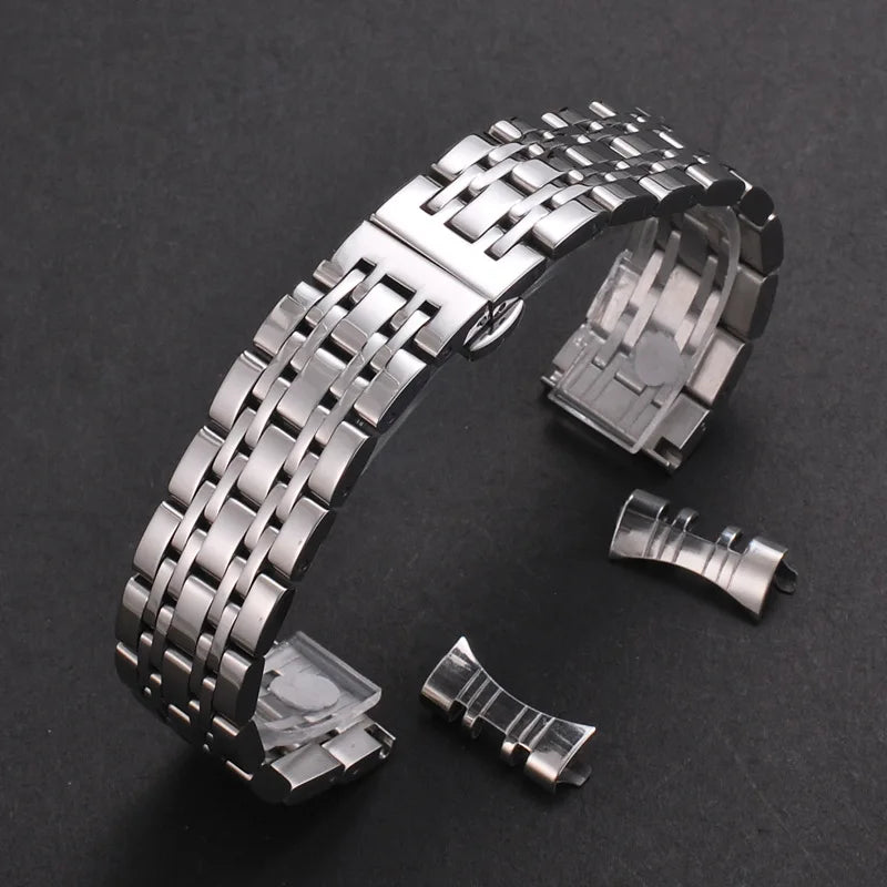16/18/19/20/21/22/24mm Solid Stainless Steel Watch Band for TISSOT Butterfly Buckle 304L Metal Wrist Strap for Omega for Seiko