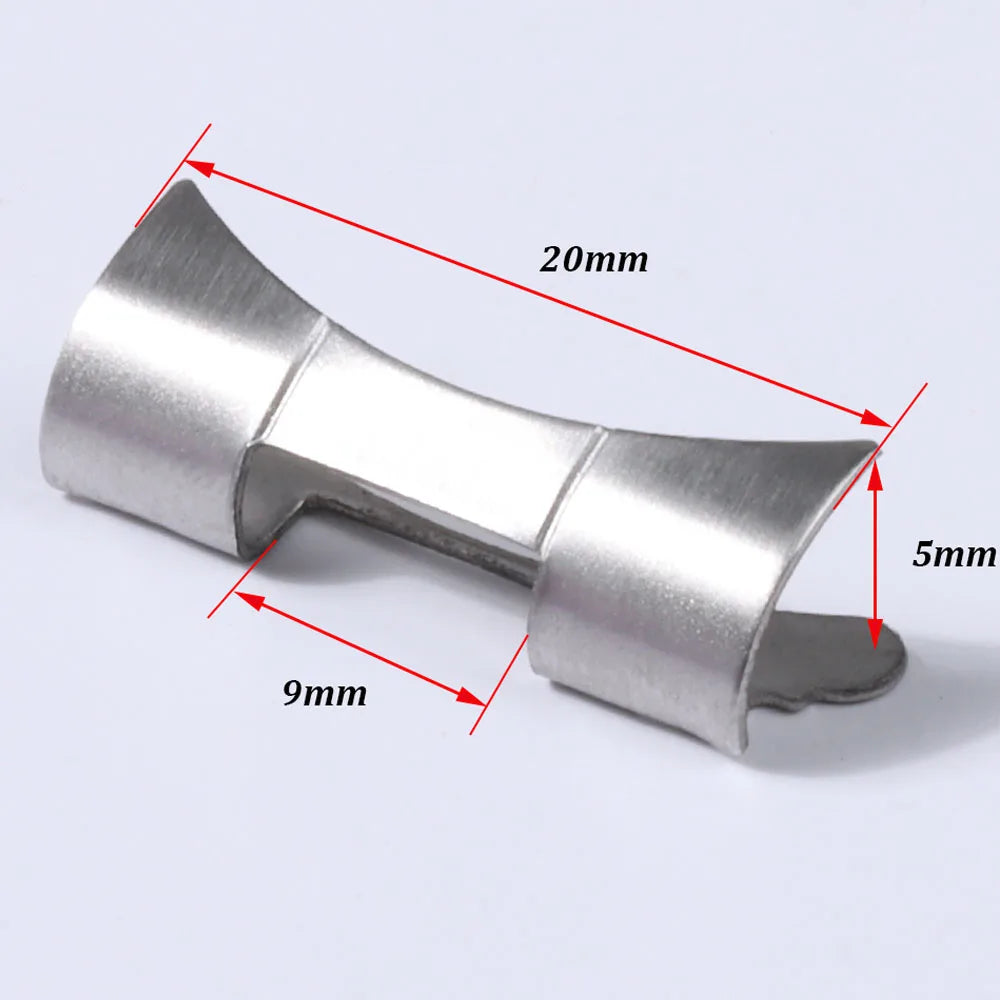 2pcs Stainless Steel Curved End for Seiko SKX009 SKX007 Watch Strap Connector 18mm 19mm 20mm 21mm 22mm Metal Band Connector