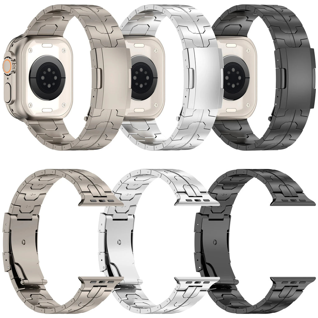 Titanium Strap For Apple Watch 10 46mm Business Wristband Bracelet For Iwatch 10 9 8 Ultra 49mm 44/42/45mm Wristband Accessories