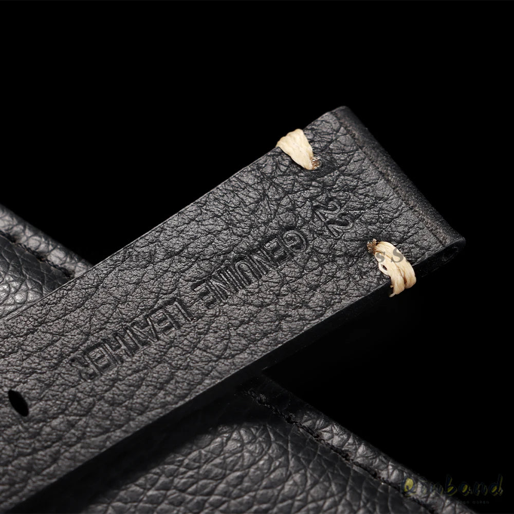 18mm 20mm 22mm Genuine Leather Watchband Old Black Brown Men Women Vintage Handmade Stitching Bracelet for Seiko for Omega Strap