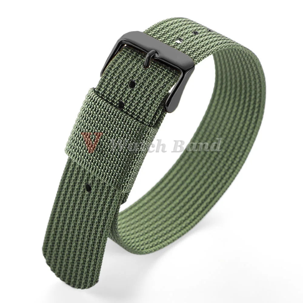 For Army Military Watch Band 18mm 20mm 22mm Ribbed Nylon Watch Strap for Swatch for Omega for Rolex for Seiko for Moonswatch
