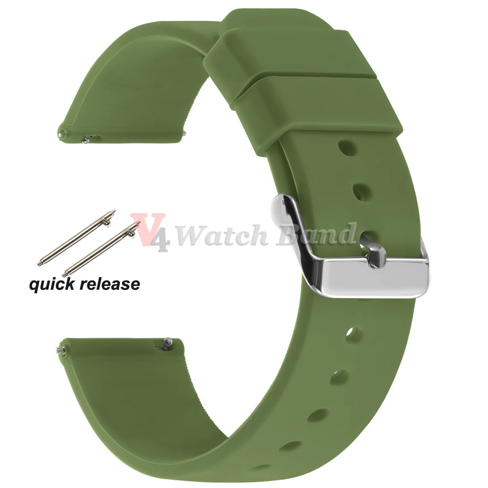 Silicone Watch Band Rubber Wrist Straps 18mm 20mm 22mm 24mm Watch Strap for Galaxy Replace Bands for Oris for Seiko for Citizen