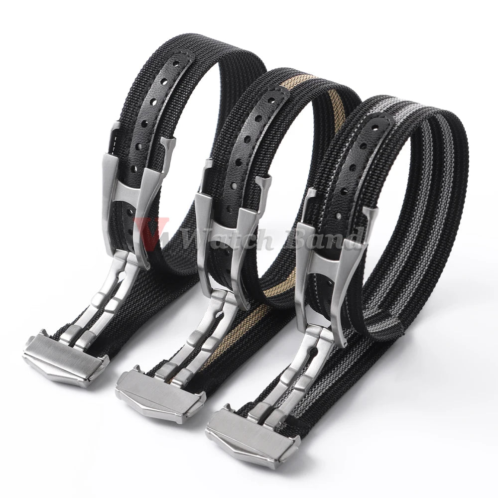 20mm Nylon Watch Strap for Seiko for Tudor Loop Fastener Watch Band for Omega Men Women Military Sport Waterproof Wrist Bracelet