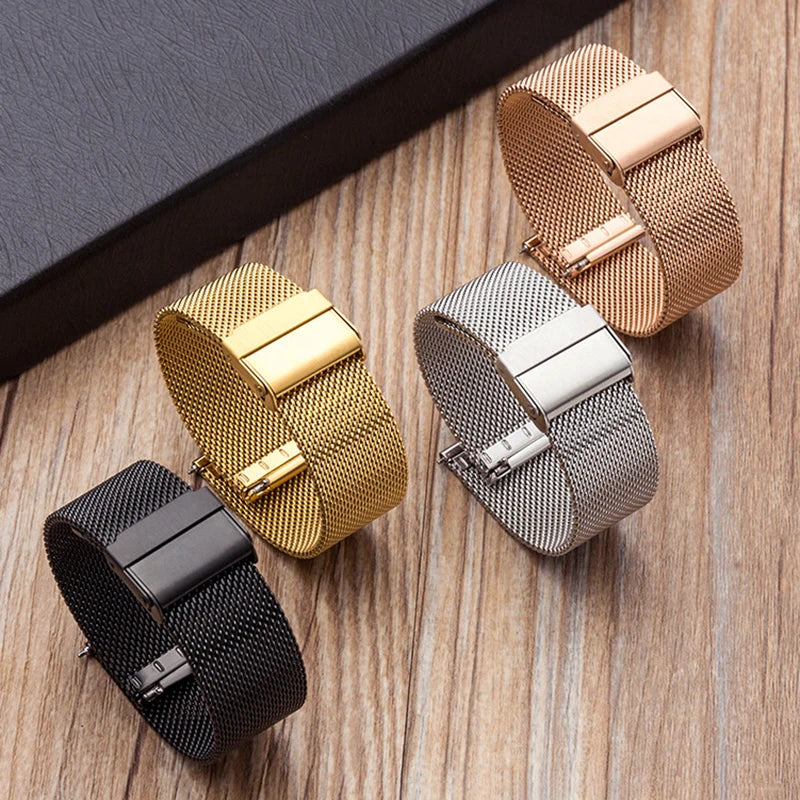 0.6MM Mesh Watch Strap for Seiko for DW Watch Steel Milanese Strap 12 13 14 15 16 17 18 19 20 21 22 24mm Men Women Watch Band