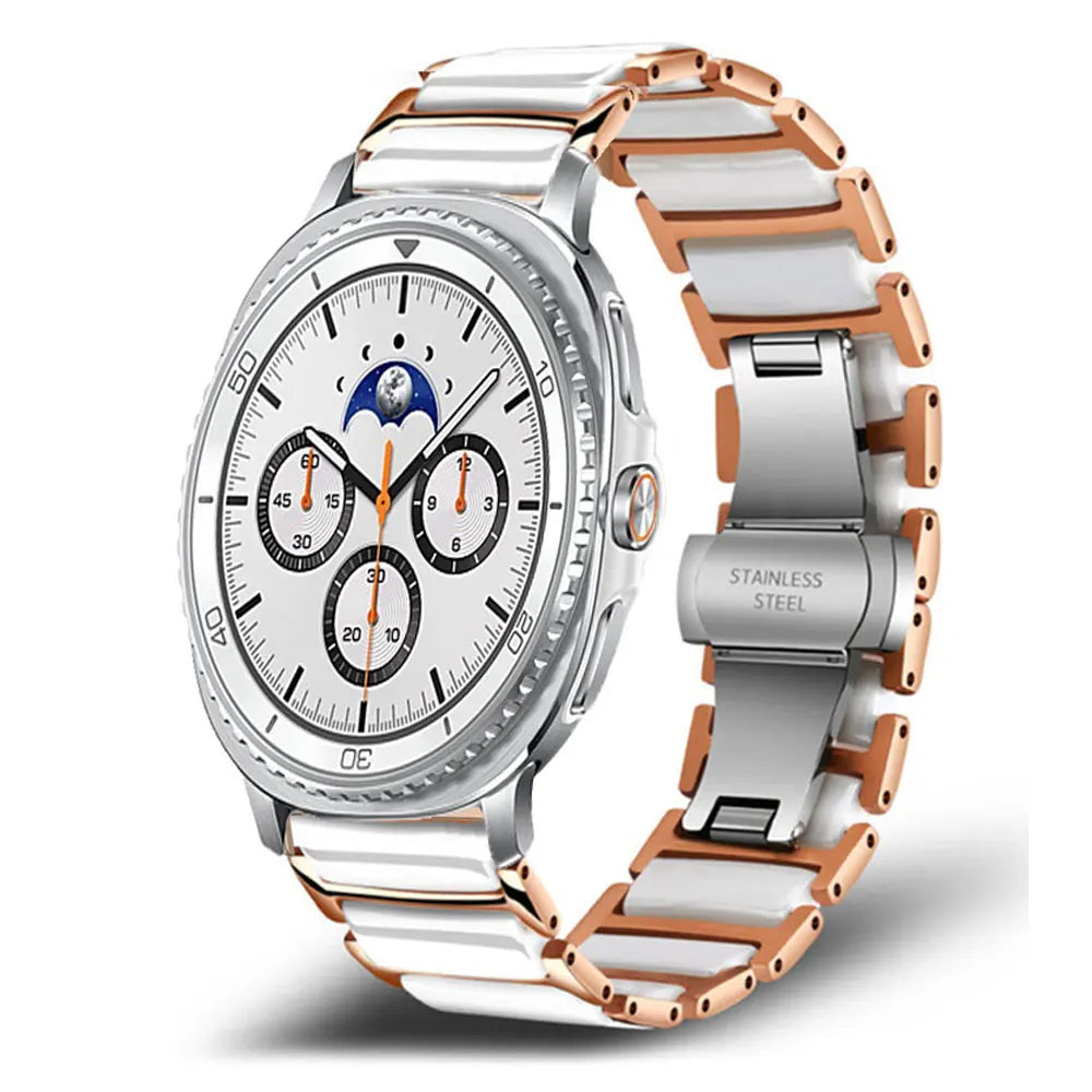 Luxury Bracelet For Samsung Watch 8 40 44mm 8Classic 46mm Band Ceramic Strap For Galaxy Watch Ultra 2 47mm Watch Accessories