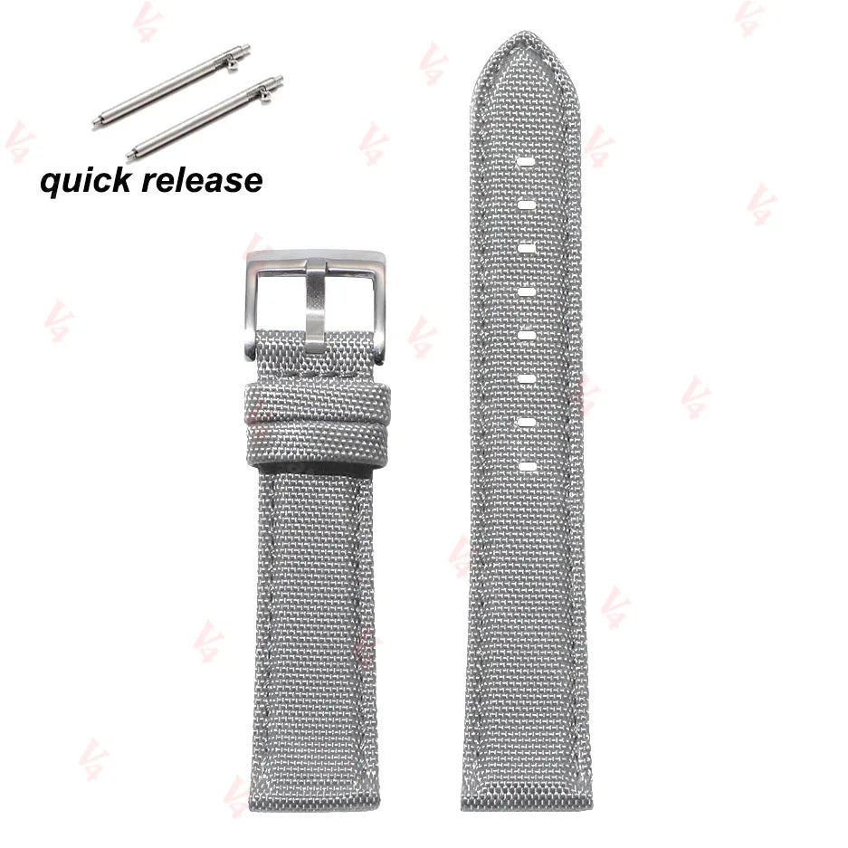 Nylon Cowhide Watch Band 20mm 22mm for Seiko Army Military Woven Strap Quick Release Wristband for Samsung Men Sport Watch Bands