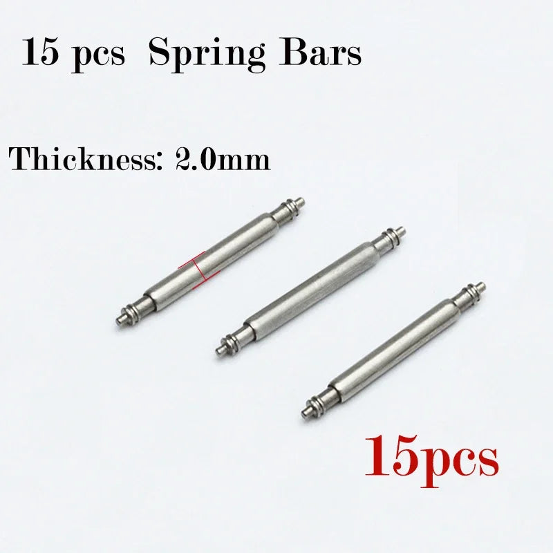 2.0mm Diameter Watch Band  Spring Bar Pin Part Stainless Steel Spring Rod Link Pins 16mm 20mm 22mm 24mm Watch  Accessories