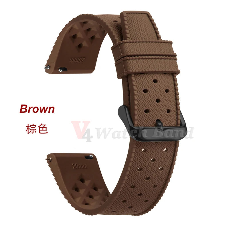 Premium Grade Tropical Rubber Watchband Strap 18mm 20mm 22mm  for Seiko SRP7J1 Watch Bands for Omega for Rolex Diving Waterproof