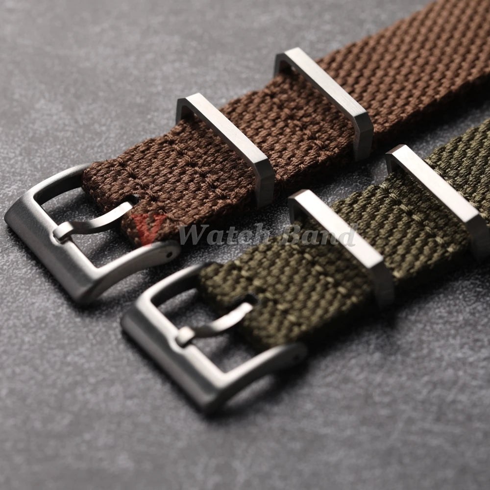 New Nylon Cotton Straps 20mm 22mm Soft Watchband for Seiko Military Braid Wristband Sport Retro Bracelet for Omega Seamaster 007