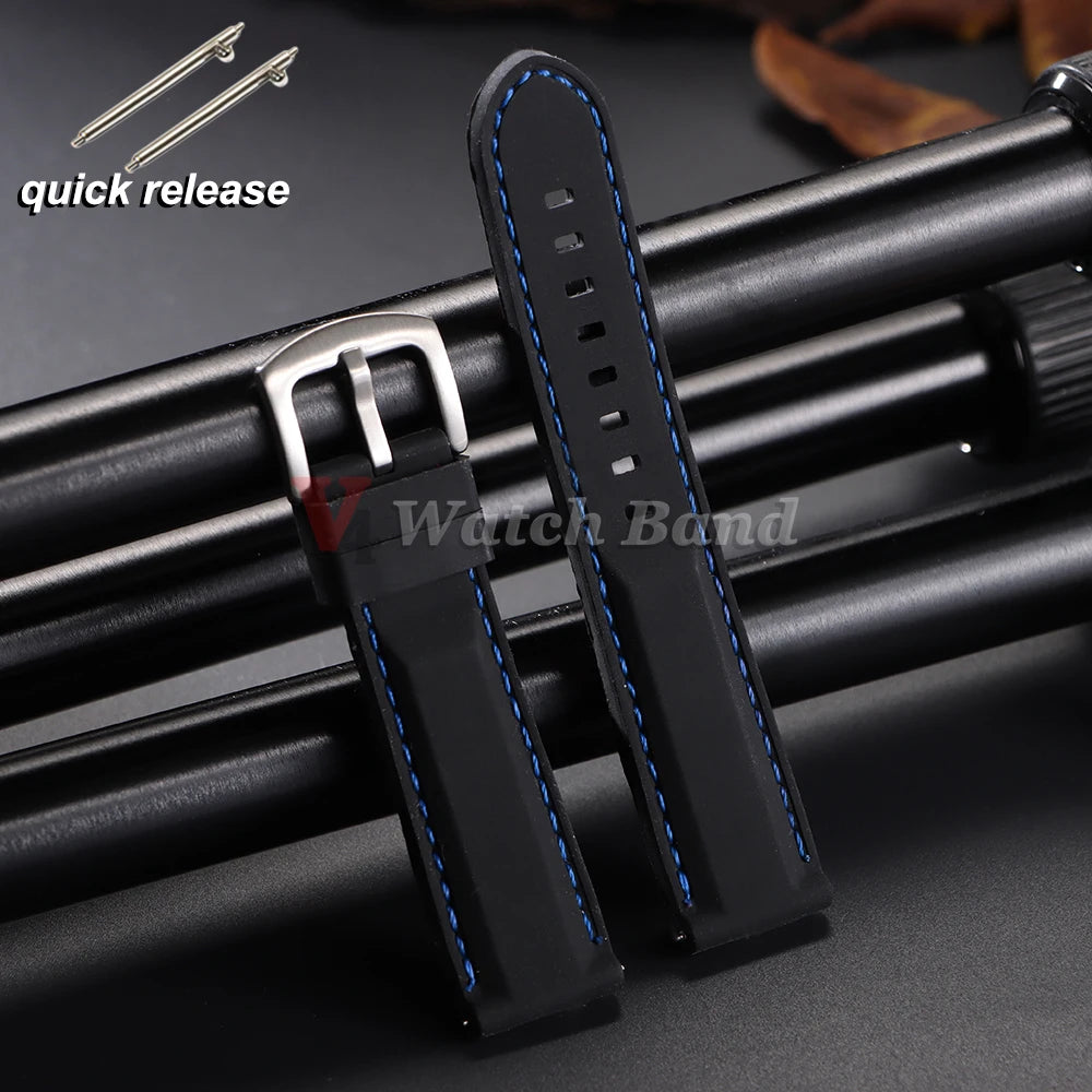 Silicone Watch Band Rubber Watch Strap 18mm 20mm 22mm 24mm Watch Strap Watch Replacement Watchband for Oris Seiko for Citizen