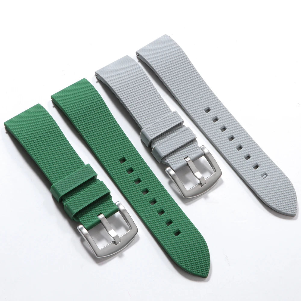 Classic Tropical  FKM Rubber Watch Strap for Seiko 20mm 22mm Watchband for Oris Wristbelt for Fossil Replaement Bracelet Belt