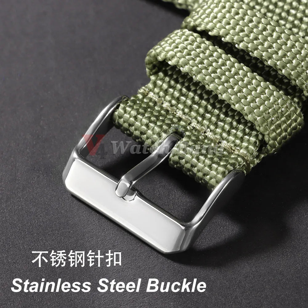 18/20/22/24mm Nylon Watch Band for Seiko Army Military Canvas Woven Nylon Strap Quick Release Wristband Men's Sport Watch Bands