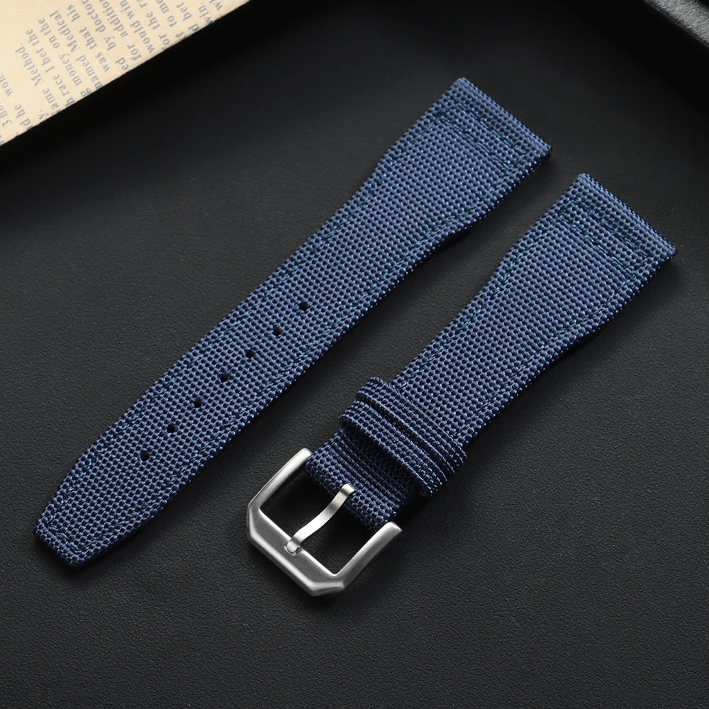 20mm 21mm 22mm Nylon Canvas Watch Strap for IWC Pilot Strap Men Sport Green Sailcloth Watch Straps Replacement Watch Bracelet