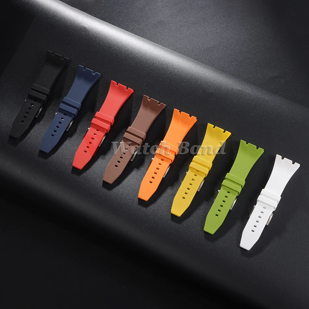 27/28/30mm Silicone Watchband for AP for royal oak offshore Replacement Bracelet Wristband for 15703 Sports Waterproof Straps