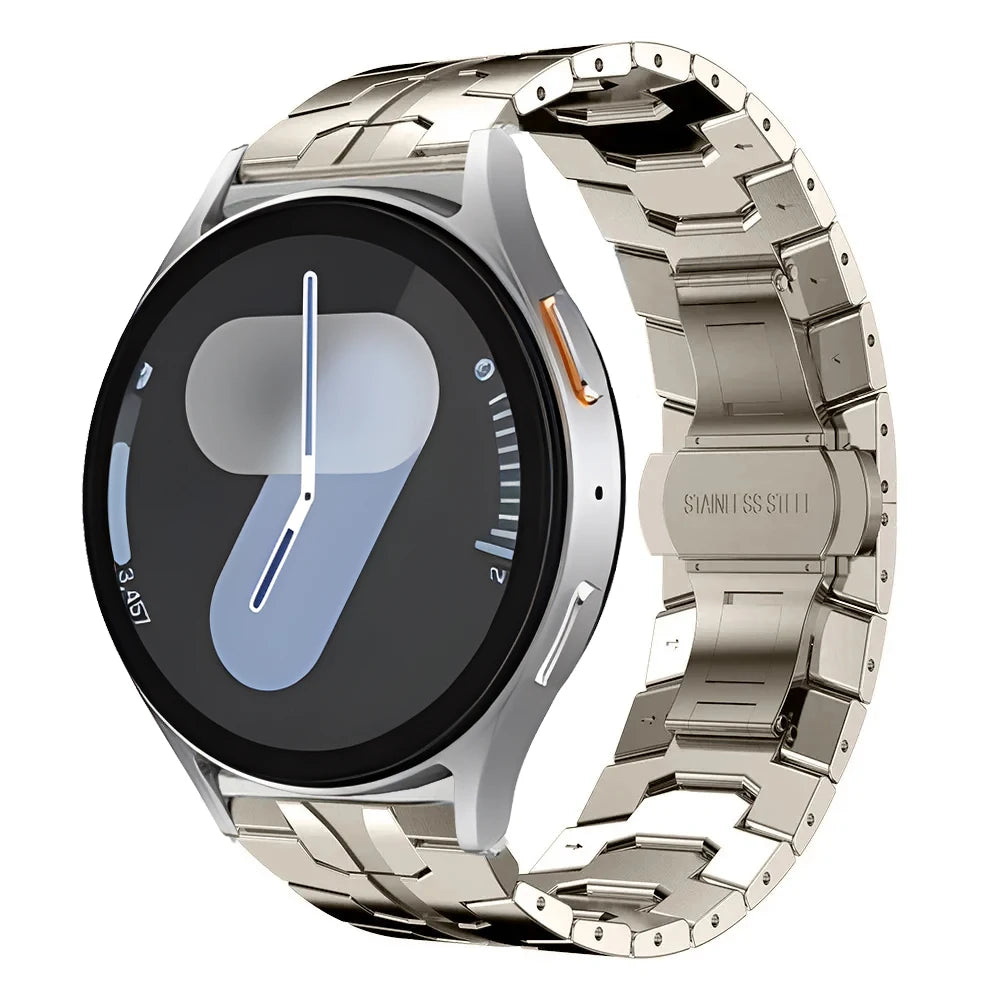 Metal Strap For Samsung Galaxy Watch 7 40/44mm Stainless Steel Band 20mm For Galaxy Watch 4/5/6 46mm Business Bracelet Wristband