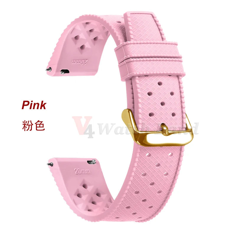 Premium Grade Tropical Rubber Watchband Strap 18mm 20mm 22mm  for Seiko SRP7J1 Watch Bands for Omega for Rolex Diving Waterproof