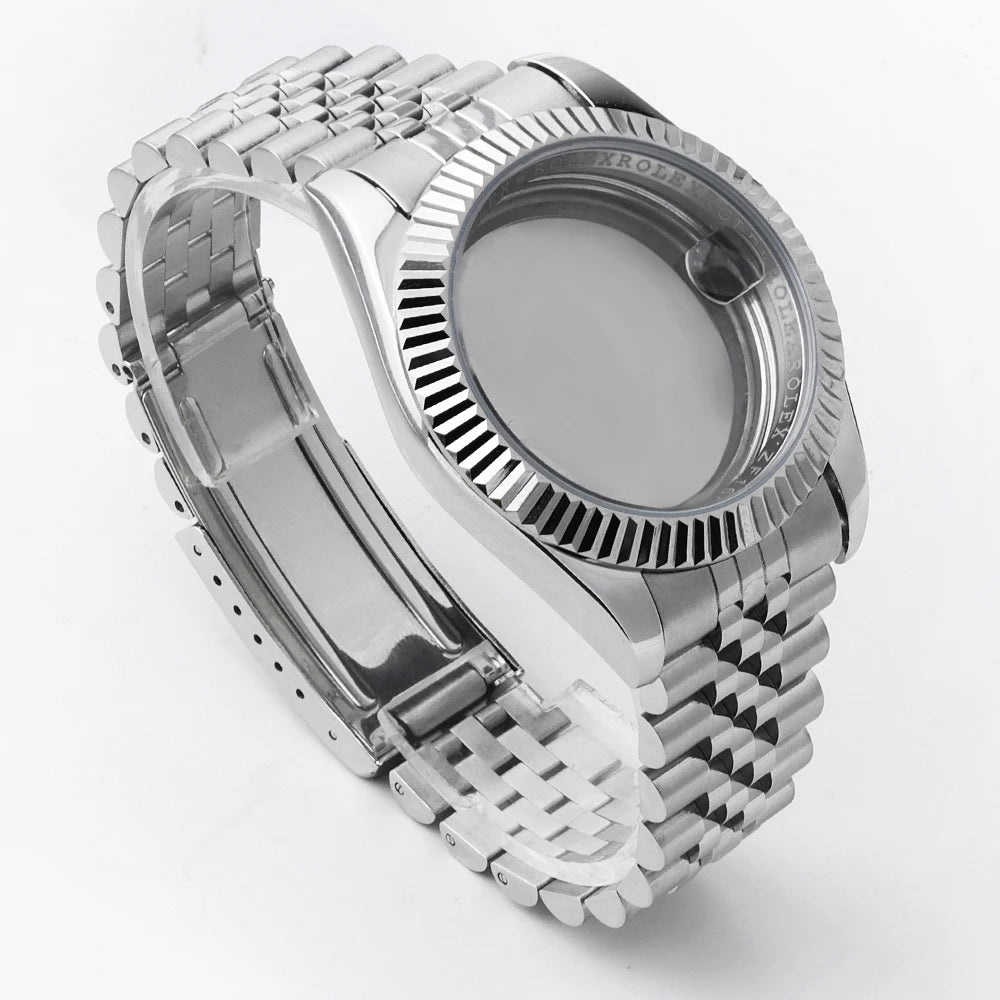 Curved End Solid Stainless Steel Watchband for Rolex DATEJUST Metal Wristband for Jubilee Business Bracelet18mm 19mm 20mm 21mm