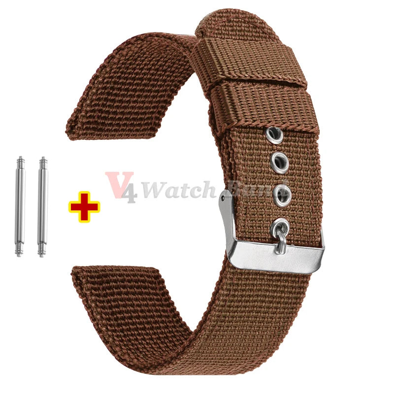 16/18/20/22/24mm Nylon Watch Band for Seiko Army Military Canvas Woven Nylon Strap for Huawei Wristband Men's Sport Watch Bands