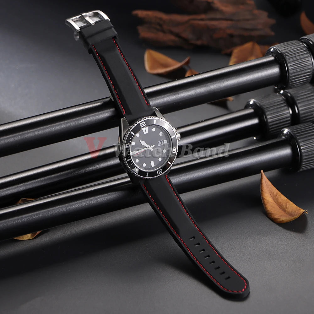 Silicone Watch Band Rubber Watch Strap 18mm 20mm 22mm 24mm Watch Strap Watch Replacement Watchband for Oris Seiko for Citizen