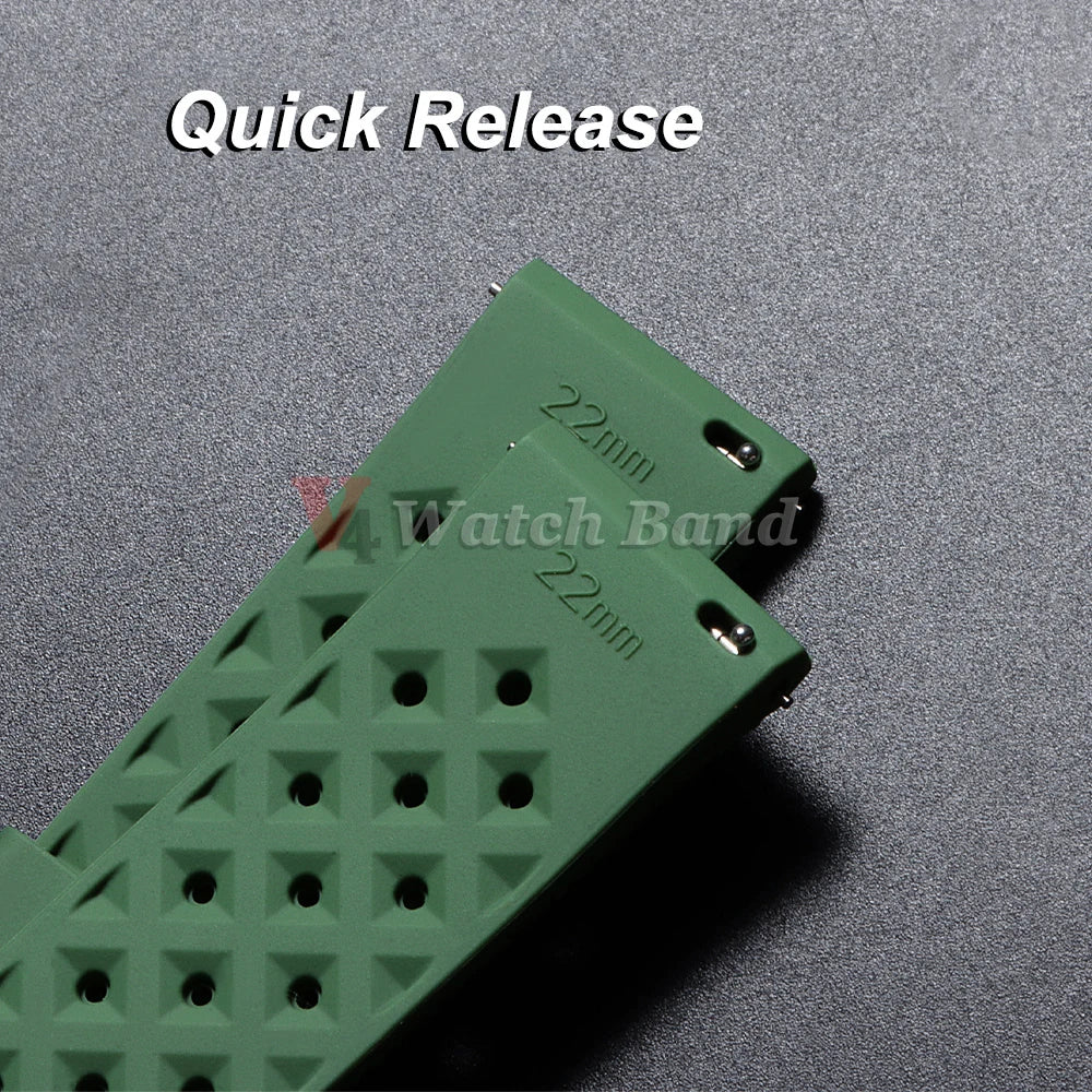 For Fossil for Seiko Bands 18/20/22mm Premium Grade Tropical Rubber Watch Strap for Oris for Omega for S-eiko SKX007 Watch Bands