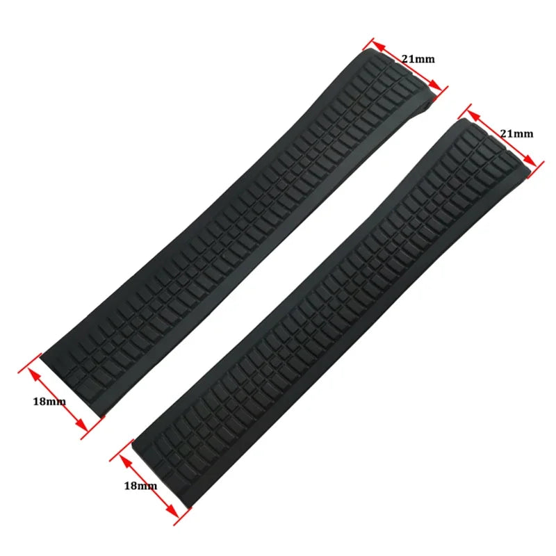 21mm Watch Strap for Patek Philippe Aquanaut Series 5164/5167 Waterproof Anti-Dust Rubber Watchband Silicone Bracelet No Logo