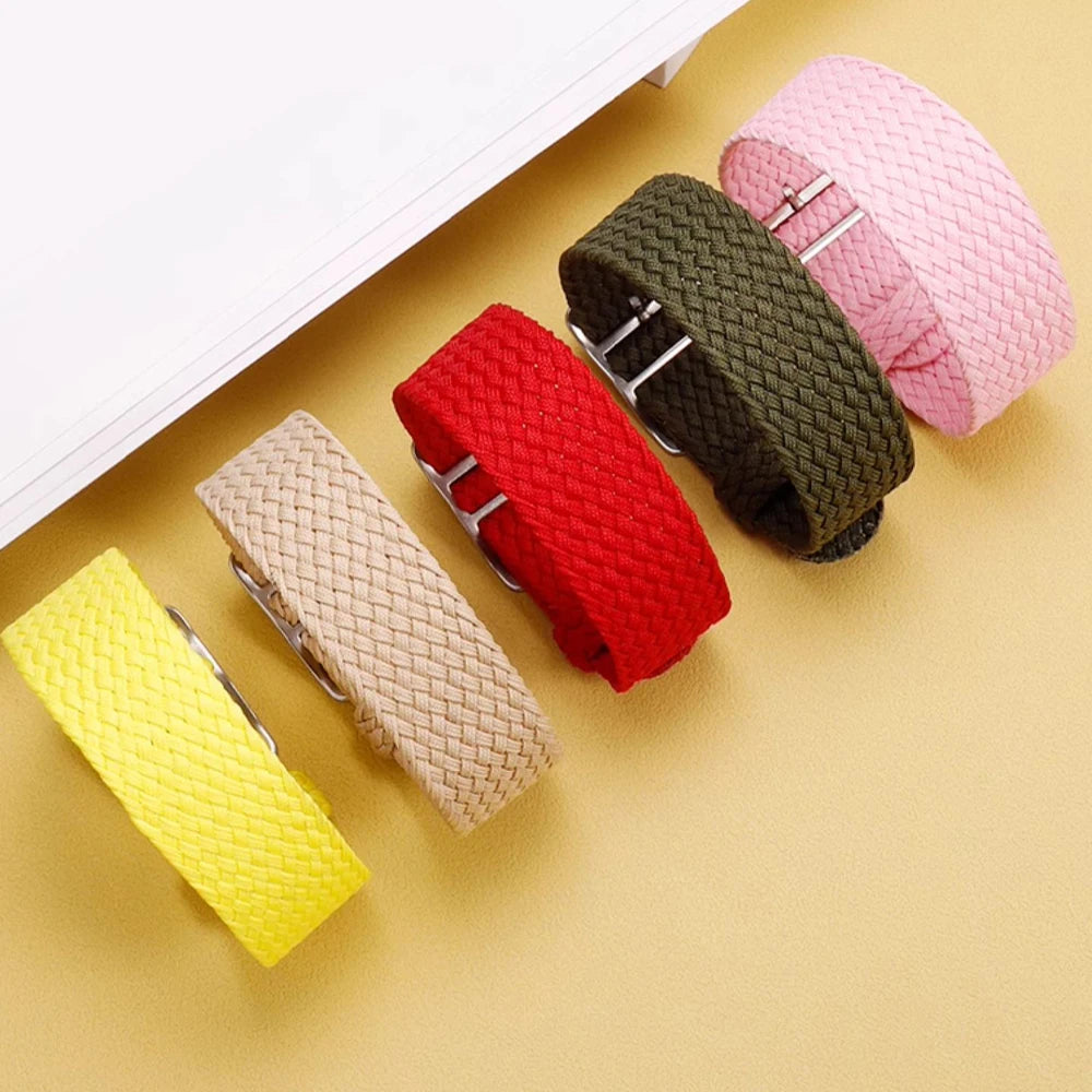 Fabric Woven Bracelet for Perlon14 16 18mm for Omega Seamaster007 20mm 22mm for Rolex for Tudor Watch Band Nylon Strap Wristband