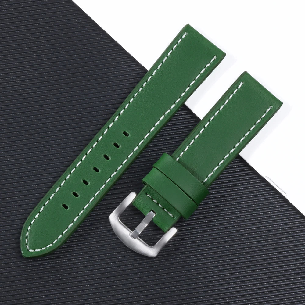 Genuine Leather Watchband for Rolex Wrist for Omega 18mm 20mm 22mm 24mm Universal Fashion Vintage Watch Band Strap
