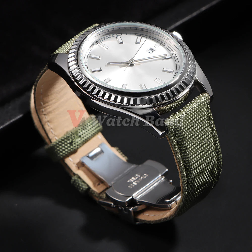 20mm 22mm Watch Strap for Omega Two-Sided Nylon Cowhide Watchband for Rolex Band Sport Wristband Quick Release Belt Accessories