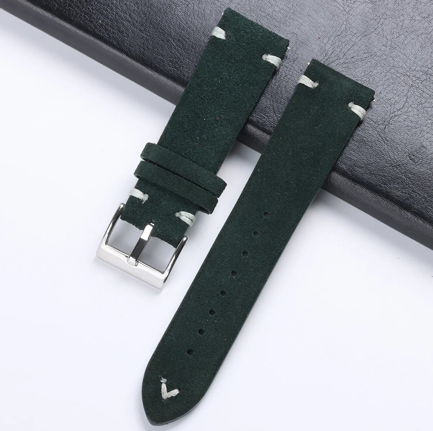 Suede Genuine Leather Watchband for Seiko Quick Release Watchband Accessories Vintage Handmade  High Quality  Strap 18 20mm 22mm