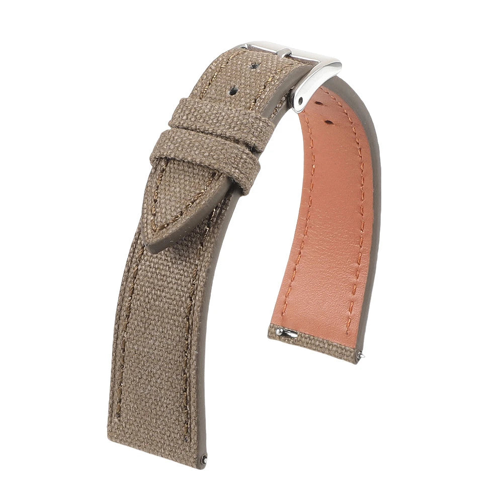 Taper Canvas Sailcloth Watch Strap 20mm 22mm Handcrafted Fabric Quick Release Watchband for Omega for Seiko