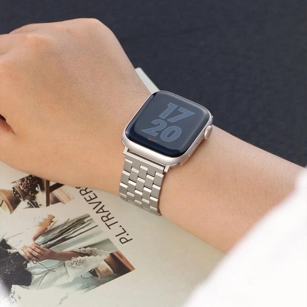 Metal Strap For Apple Watch 10 46mm Ultra 1 2 49mm Band Stainless Steel Correa For Iwatch 9 8 44mm 45mm Se 3 2 1 42mm Bracelet