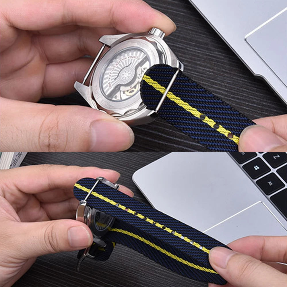 Fabric Bracelet for Rolex Premium Nylon Watch Band for Tudor Army Military Canvas Strap for Seiko 20mm 22mm Men Women Wristband