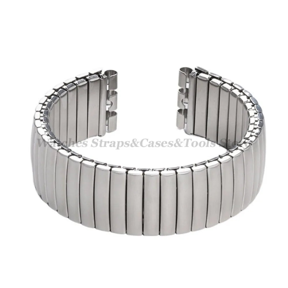 Elastic Metal Watch Band for Swatch Watch Strap 17mm 20mm Stretch Expansion Stainless Watch Strap Men Women Bracelet Accessories