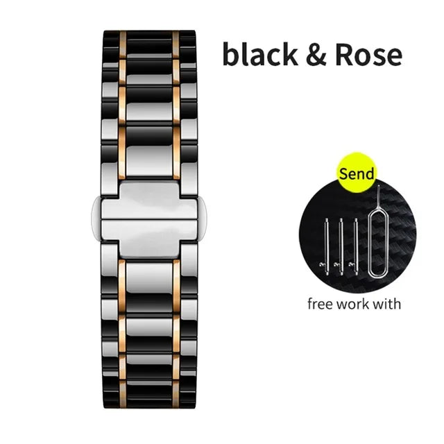 Ceramics Bracelet For Huawei Watch GT6pro 46mm GT5/6/4/3 46mm Strap 22mm Correa For CMF Watch Pro 2 3 By Nothing Watch Accessory