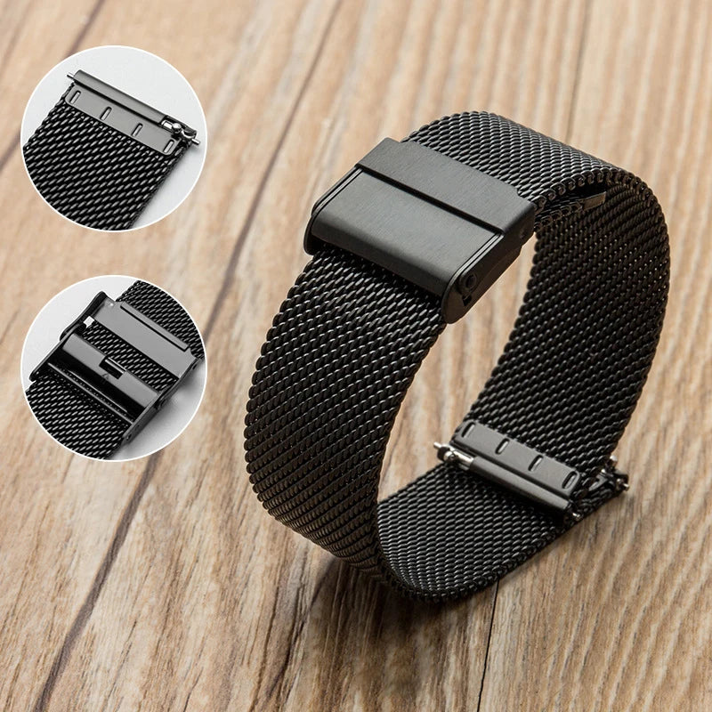 0.6MM Mesh Watch Strap for Seiko for DW Watch Steel Milanese Strap 12 13 14 15 16 17 18 19 20 21 22 24mm Men Women Watch Band
