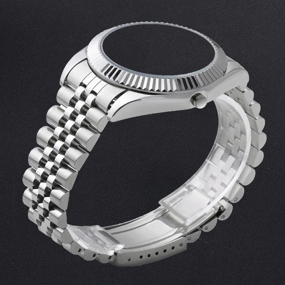 Curved End Solid Stainless Steel Watchband for Rolex DATEJUST Metal Wristband for Jubilee Business Bracelet18mm 19mm 20mm 21mm