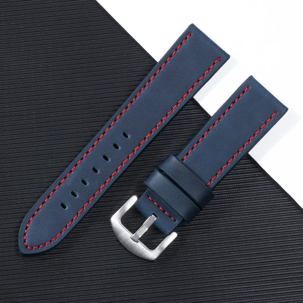 Genuine Leather Watchband for Rolex Wrist for Omega 18mm 20mm 22mm 24mm Universal Fashion Vintage Watch Band Strap
