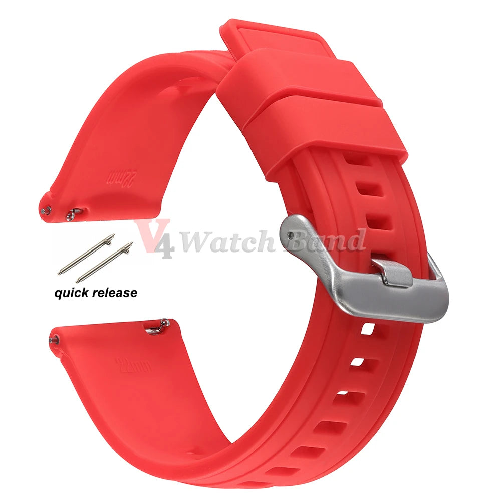 Quick Release Silicone Band for Samsung Galaxy Universal Watch Straps 20mm 22mm 18mm for Huawei Gt2 Gt3 Women&Men Accessories
