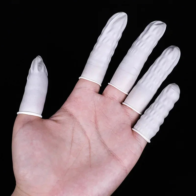 100pcs Disposable Latex Rubber Finger Cots Sets Watch Repair Tools Fingertips Protector Gloves for Watchmaker Watch Repair Tool