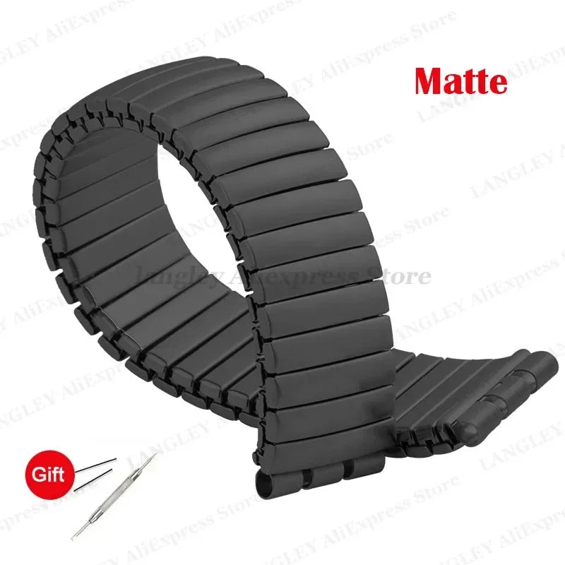 Elastic Metal Watch Band for Swatch Watch Strap 17mm 20mm Stretch Expansion Stainless Watch Strap Men Women Bracelet Accessories