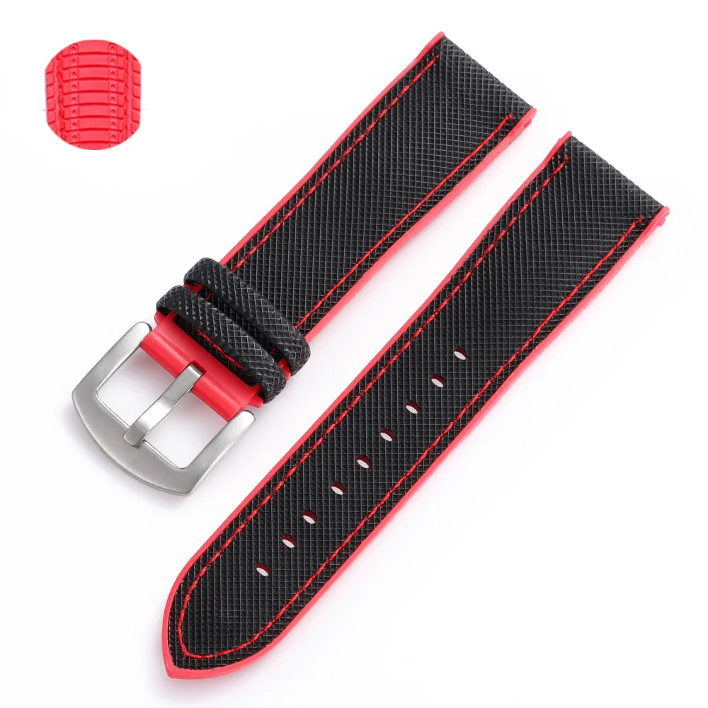 Watch Band for Omega for Swatch Joint for MoonSwatch Strap for Seamaster 300 Men Women 20mm Rubber Silicone Strap Wrist Bracelet