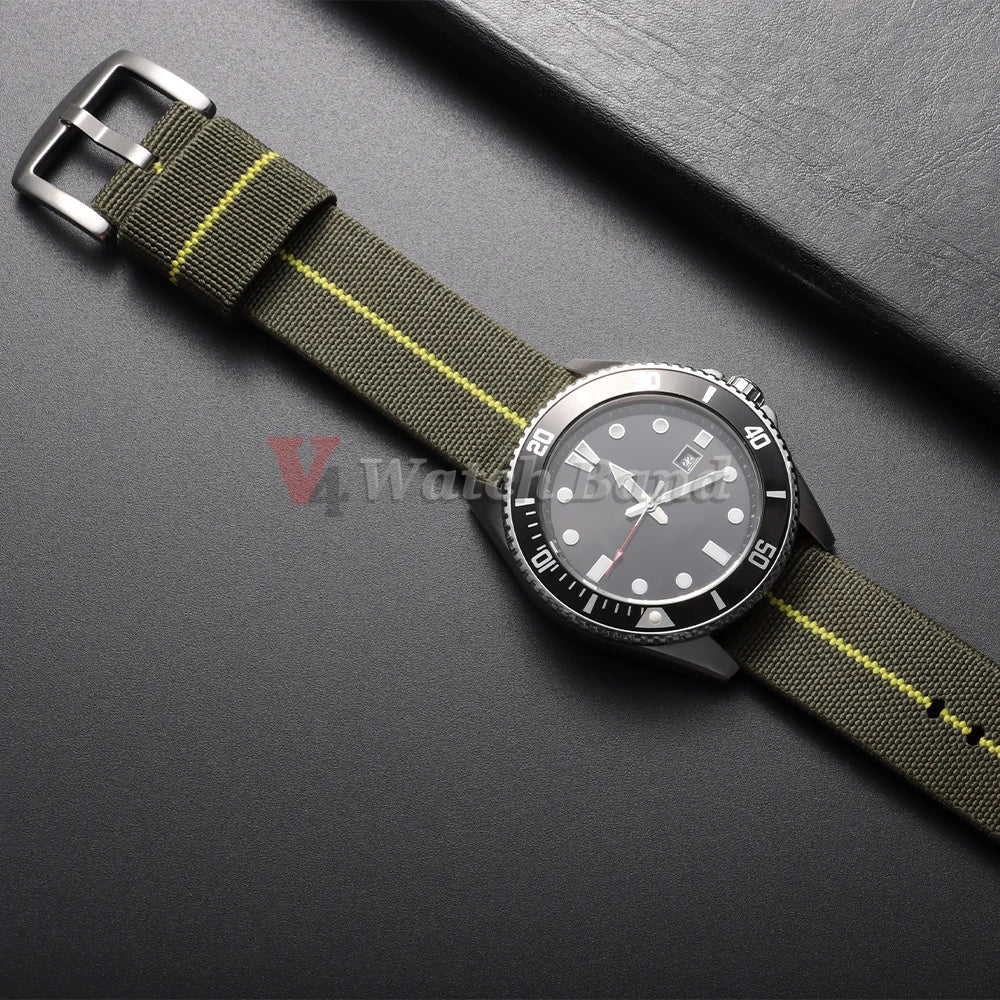 Elastic Strap Nylon Watch Band 20mm 22mm for Omega Army Woven for Seiko Wristband Quick Release Military Men's Sport Watch Band