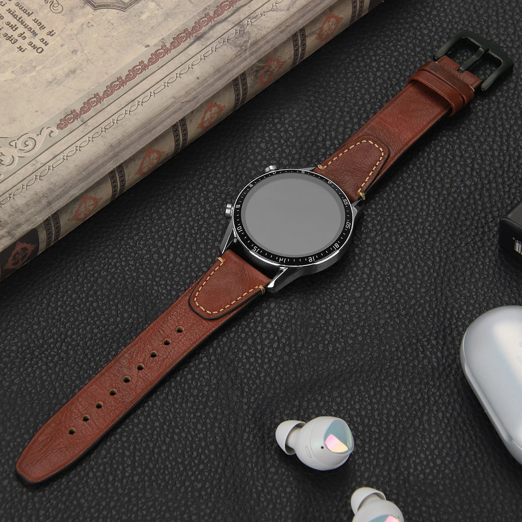 Retro Genuine Leather Watchband for Seiko Snxs79 Watch Straps Men Women for Rolex Oyster 18mm 20mm 22mmWrist Belt Bracelet