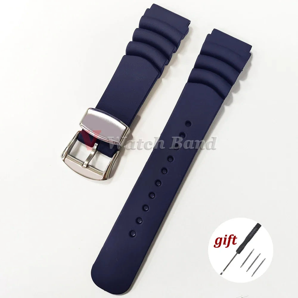 20mm 22mm Watchband Sport Bracelet for Seiko 5 skx007 skx013 Abalone Canned Prospex Resin Replacement Silicone Wristband