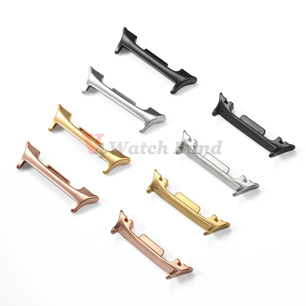 1Pair Watchband Connectors for Samsung Galaxy Watch 8 Ultra Metal Adapters Stainless Steel Bracelets Link Attachment Replacement