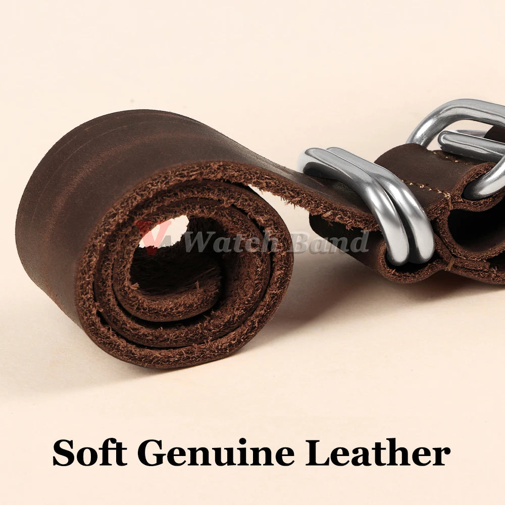 Soft Genuine Leather Bracelet for Omega Seamaster 007 Strap 18mm 20mm 22mm Watchband for Seiko for Rolex for Huawei WatchGT2/GT3